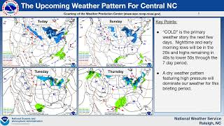 NWS Raleigh Routine Briefing for Central North Carolina  11292024 [upl. by Noslien]