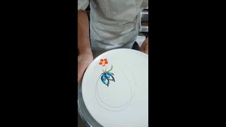 Big Circle Jam Painting Plate Decoration Teaching Video Master Original Magnetic Force Wanhe Pla [upl. by Einnil790]