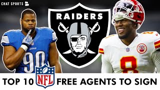 Raiders Free Agency Rumors Ranking The Top 10 NFL Free Agents Las Vegas Should Consider Signing [upl. by Aneev]