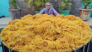 ALOO BHUJIA In Bulk Quantity  Aloo Sev Recipe  Indian Namkeen Recipe  Veg Village Food [upl. by Natassia]