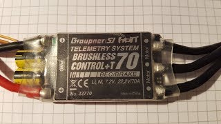 Software Update Graupner HOTT brushless Telemetrie Regler 33770 [upl. by Adlig]