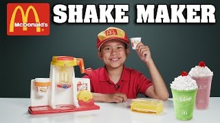 McDonalds SHAKE MAKER Cooking with Evan  Vintage Toy Review [upl. by Lucila422]