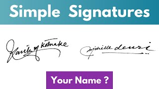 Simple Signatures  A to Z Signature style  signature ideas [upl. by Enelyak]