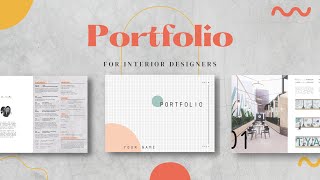 The Portfolio that will get you a job  How to make an Interior Design Portfolio [upl. by Prudie]