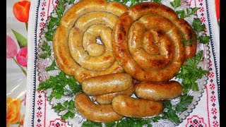 Картофельная колбаса  Картофельная колбаса с беконом и шкварками  Ковбаса з картоплі зі свининою [upl. by Eniad757]