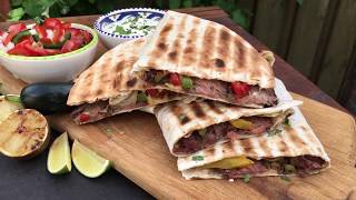 quesadilla bavette santa maria  BBQHelden [upl. by Huston]