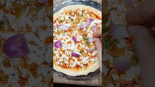 Night Craving and i made this  Delicious Recipie  5Min Recipie  chicken Pizza  youtubeshorts [upl. by Yellehs]