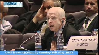 8 July 2012 OSCE PA Annual Session in Moncao Plenary Session Full version [upl. by Alleras943]