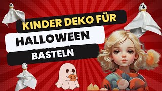 Schnelle DIY Halloween Deko PapierGeist basteln in 2 Minuten  Linchik Blinchik [upl. by Ayerim]