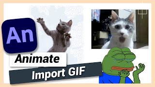 How to Import GIF  Adobe Animate CC Tutorial [upl. by Doreg938]