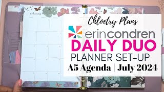 Erin Condren Daily Duo Planner SetUp  Chloetry Plans [upl. by Eidnac]