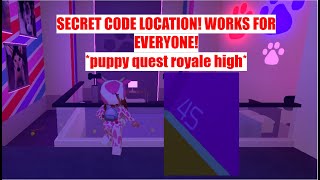 SECRET CODE LOCATION royale high puppy quest [upl. by Thetes]