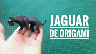 🐆 ¿Cómo hacer un Jaguar de Origami 🐯 fácil de hacer diseño de Duy Nguyen ▶️ Tutorial Aronny Pivaral [upl. by Norbert814]