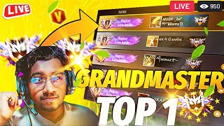 New Grandmaster Top 1 Push V Badge Lobby ❤ FF LIVE ✌ Free Fire LIVE ff freefire tondegamer [upl. by Launce]