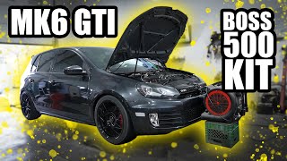 MK6 GTI with Boss 500 turbo kit hits the dyno [upl. by Brotherson191]