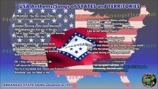 Arkansas State Song ARKANSAS YOU RUN DEEP IN ME with music vocal and lyrics [upl. by Yelraf]