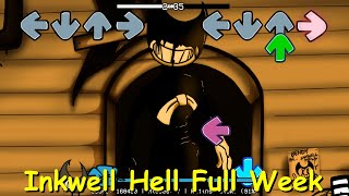 Inkwell Hell VS Bendy Full Week 1st person  Hard Mode  Friday Night Funkin Mod [upl. by Ignatzia393]