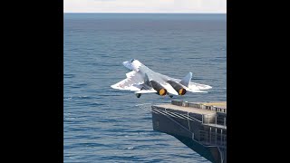 This is Crazy Skill Sukhoi SU57 Felon Hunter Takeoff from The Aircraft Carrier [upl. by Vitus]