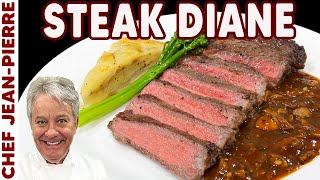 Steak Diane Ribeye Recipe  Chef JeanPierre [upl. by Araid]