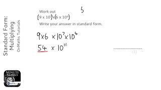 Standard Form Multiplying Grade 5  OnMaths GCSE Maths Revision [upl. by Alexandros]