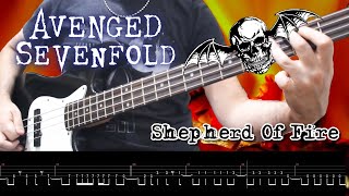 Avenged Sevenfold  Shepherd Of Fire Bass Cover  TABS [upl. by Oremar319]