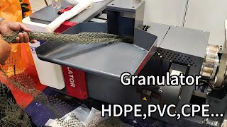 How to recreat HDPE Plastic into Particles？60KG Granulator no smoke no water PVC PE CPE Recycling [upl. by Ru242]