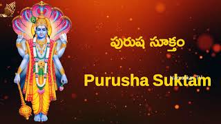 పురుష సూక్తం  తెలుగులో  Purusha Suktam Telugu Lyrical  Vedic Chants  Lord Vishnu  Namaskar TV [upl. by Russon388]