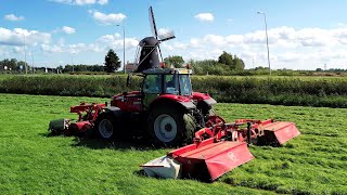 Gras maaien harken amp hakselen  Grass silage  Gras Häckseln  New Holland  Massey Ferguson [upl. by Vincenz]