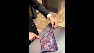 Folding a Handkerchief in 20 Seconds shorts viral [upl. by Asit480]