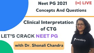 Clinical Interpretation of CTG  Target NEET PG 2021  Dr Shonali Chandra [upl. by Henning]