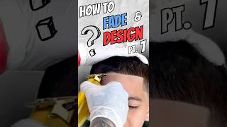 Fade amp Design Pt 7 howto haircut design freestyle art barber tutorial foryou [upl. by Eronaele]