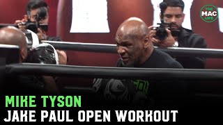 Mike Tyson shows off speed cardio at Jake Paul open workout [upl. by Gaudette914]