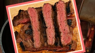 How to Cook Skirt Steak on the Stove in Cast Iron Skillet  Easy Beef Skirt Steak Recipe NO Grill [upl. by Sitruk]