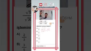 AZ ÖNCE ORTAÖĞRETİM KPSSDE SORULDU YOUTUBE VİDEOLARINDA BOL BOL ÇÖZMÜŞTÜK kpss kpssmatematik [upl. by Xuerd]