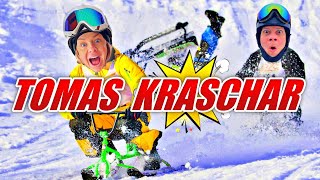 SNOWRACER NER FÖR SKIDBACKE  TOMAS KRASHAR I 70kmH [upl. by Schwab986]