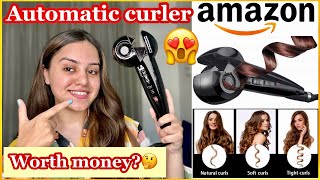 Amazon automatic hair curler review  demo🤍 Is it worth the money👎🏾👍🏻 Kp styles [upl. by Quirk]