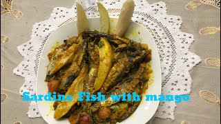 How to make sardine fish curry with mango 🥭 yummy Sardine fish curry recipe [upl. by Moffit121]