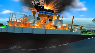 SINKING THE BIGGEST SHIP Stormworks Gameplay Roleplay Sinking Ship Survival Disaster [upl. by Fezoj373]