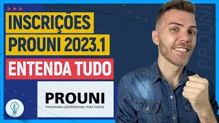 PROUNI 20231 INSCRIÇÕES ABERTAS ENTENDA TUDO [upl. by Pippo]