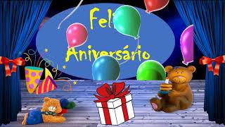 Background Feliz Aniversário 1  Fundo Animado para Vídeo [upl. by Ydac]