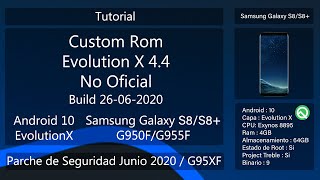 Evolution X V44  Android 10  Samsung Galaxy S8S8 Exynos [upl. by Ahseela]