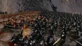 Total War Rome  300 Immortals Battle Scene Hot Gates [upl. by Yrehc]