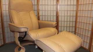 Ekornes Stressless Senator Recliners Sand Paloma Natural Stained [upl. by Kipton]