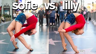 Dance Moms Lilly K vs Sofie Dossi  Funny Contortion Challenge [upl. by Ardnasirk]