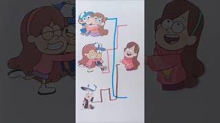 Gravity Falls Dipper and Mabel line matching puzzle shorts viral art mabel [upl. by Isleen]