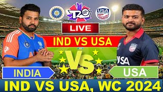 🔴Live INDIA vs USA T20 WC 2024 Live Cricket Match Today  IND vs USA indvsusa cricketlive [upl. by Noman]