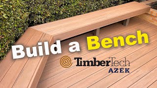 Luxury Builtin Bench Build using Timbertech Decking [upl. by Cassell]