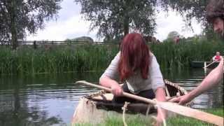 Coracles Racing on the River Stour at Bures Documentary [upl. by Einiffit793]