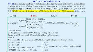 2 cách xử lý bài toán đốt cháy hỗn hợp amino axit và chất béo [upl. by Llehcor]