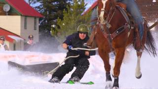 Skijoring in Wisdom Montana [upl. by Airoled]